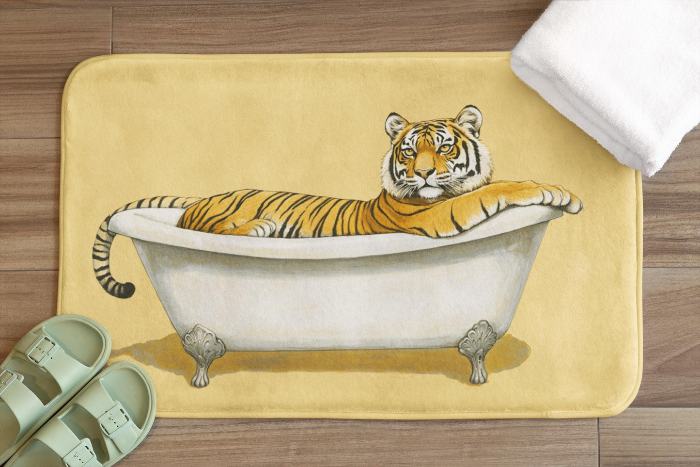 Tiger Bath Mat – Bold Jungle Animal Bathroom Rug