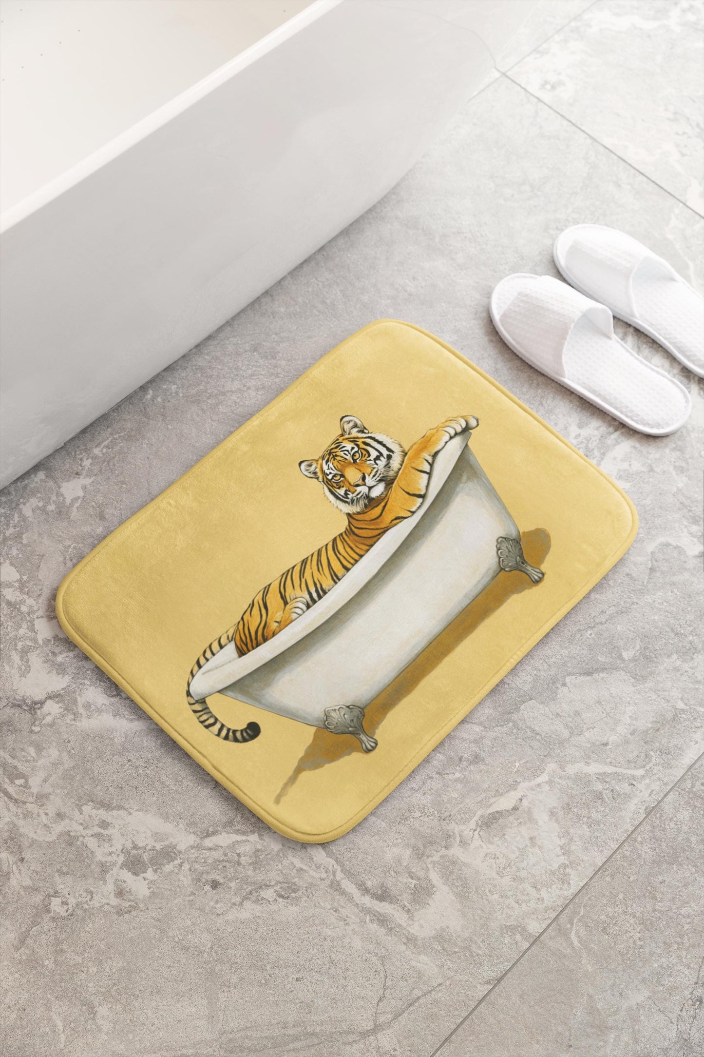 Tiger Bath Mat – Bold Jungle Animal Bathroom Rug