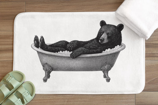 Bear Bath Mat – Rustic Cabin Bathroom Rug