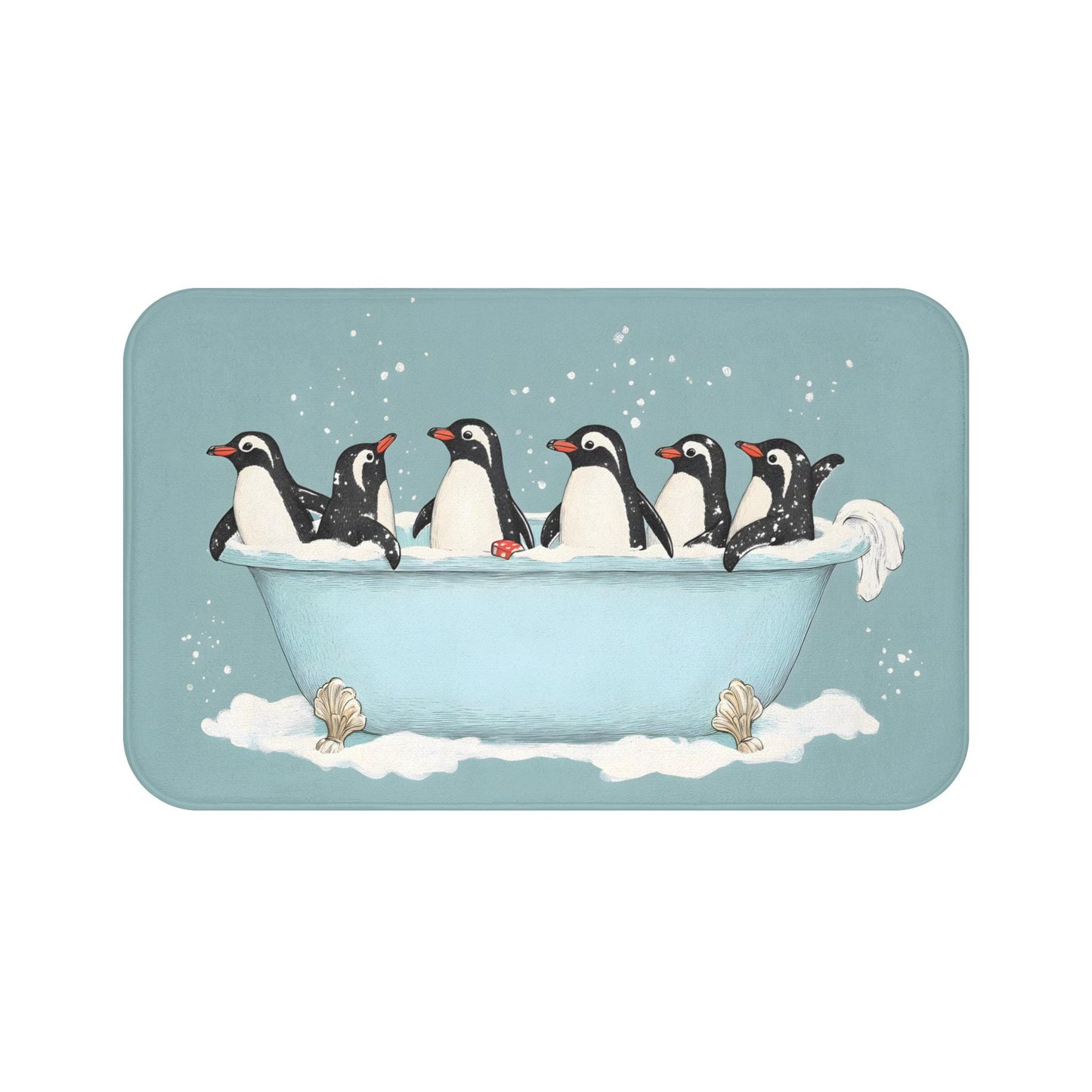 Penguin Bath Mat – Cute Winter Animal Bathroom Rug