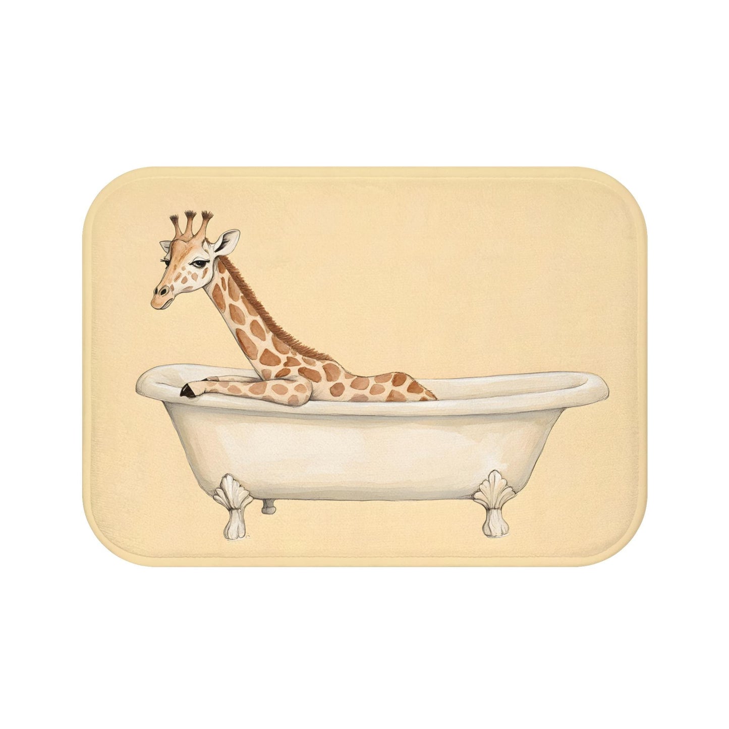 Giraffe Bath Mat – Safari Animal Bathroom Rug