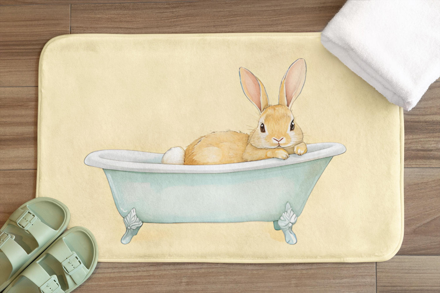 Cute Bunny Bath Mat – Whimsical Rabbit Bathroom Rug