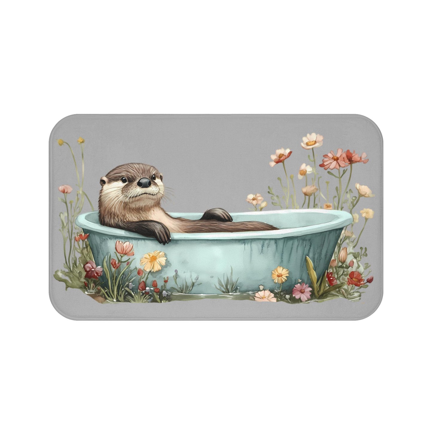 Otter Bath Mat – Funny Animal Bathroom Rug with Cute Design