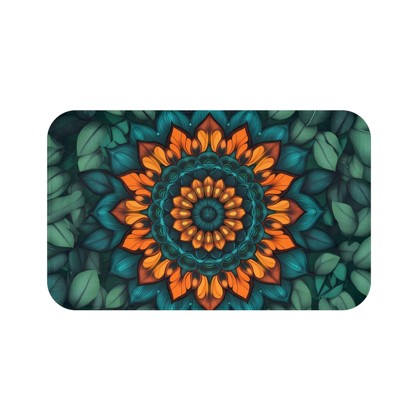 Mandala Bath Mat – Colorful Boho Bathroom Rug