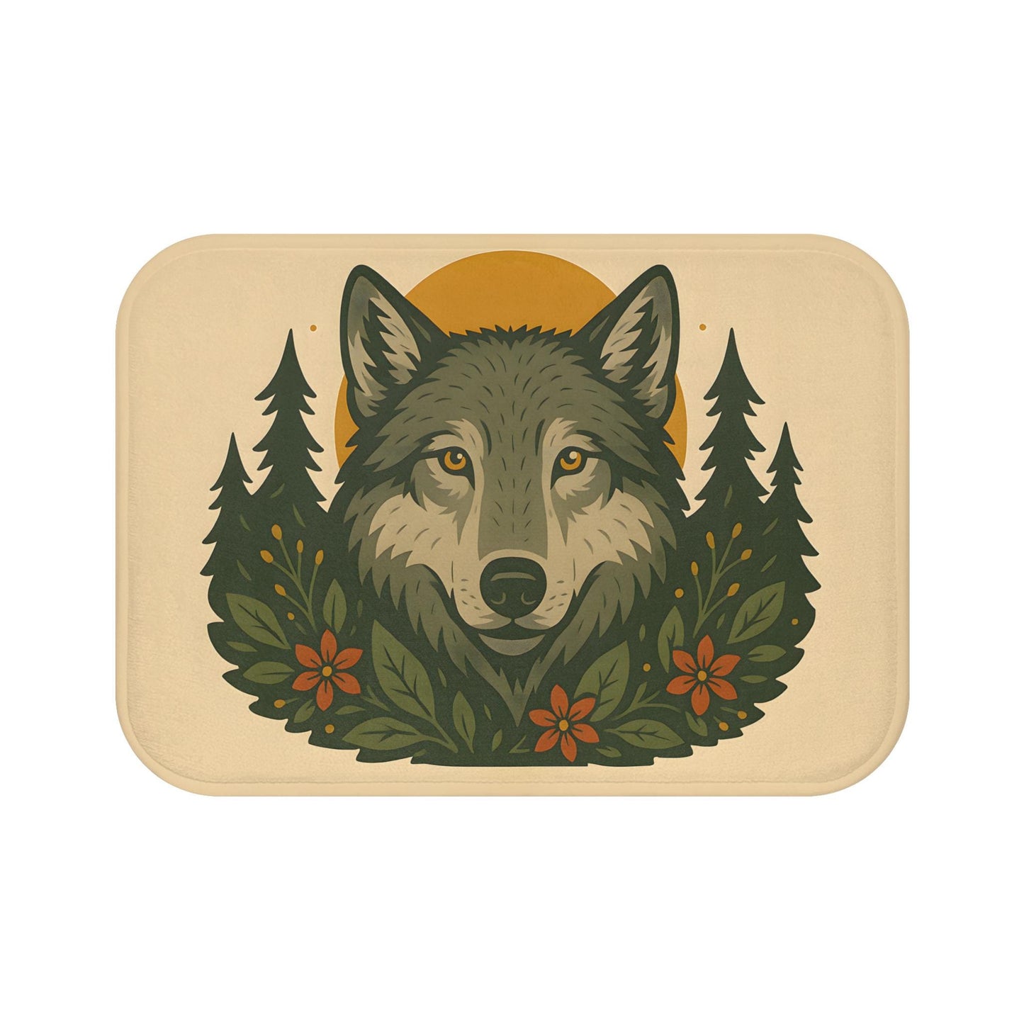 Wolf Bath Mat – Wild Animal Bathroom Rug