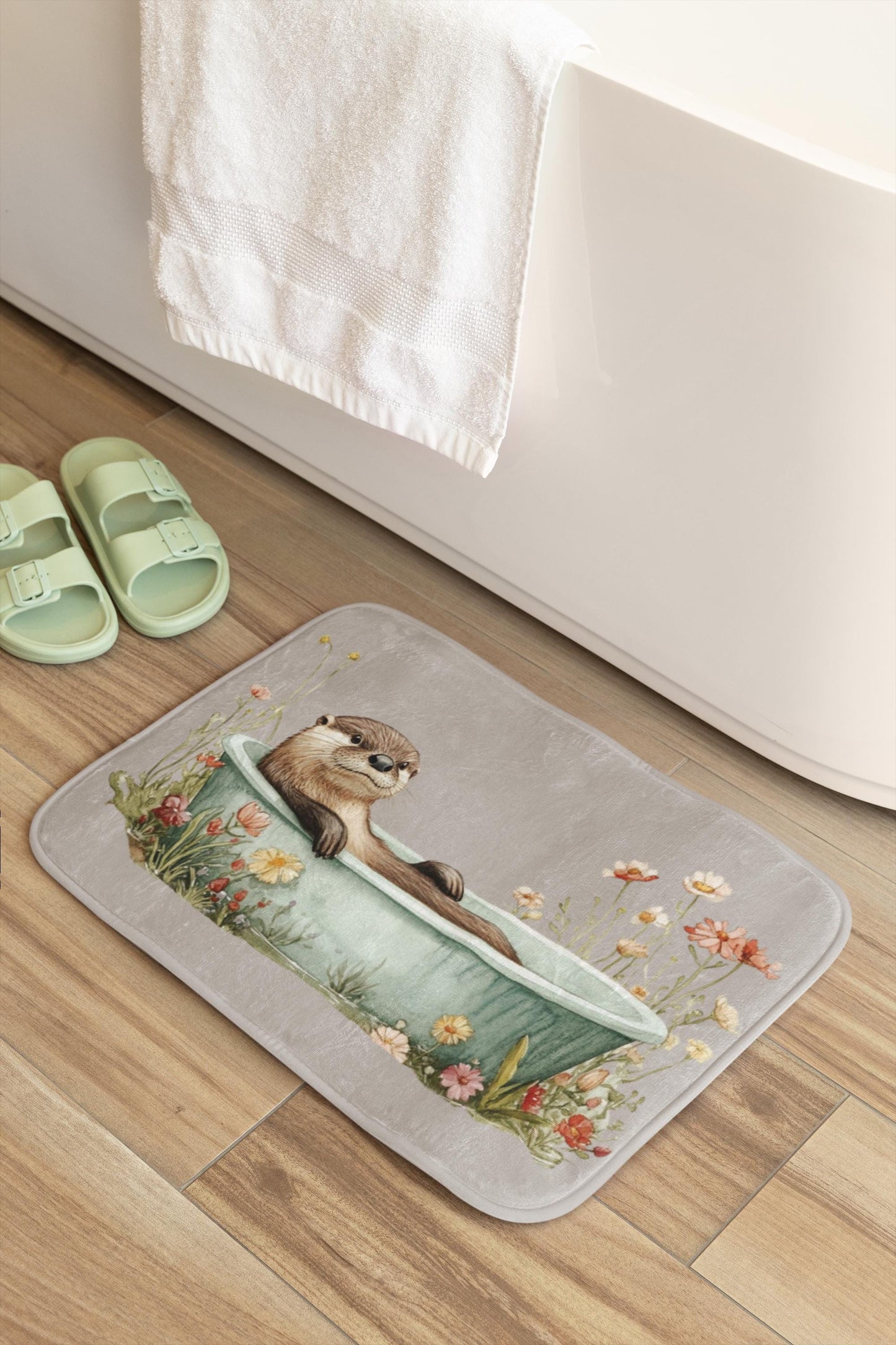 Otter Bath Mat – Funny Animal Bathroom Rug with Cute Design
