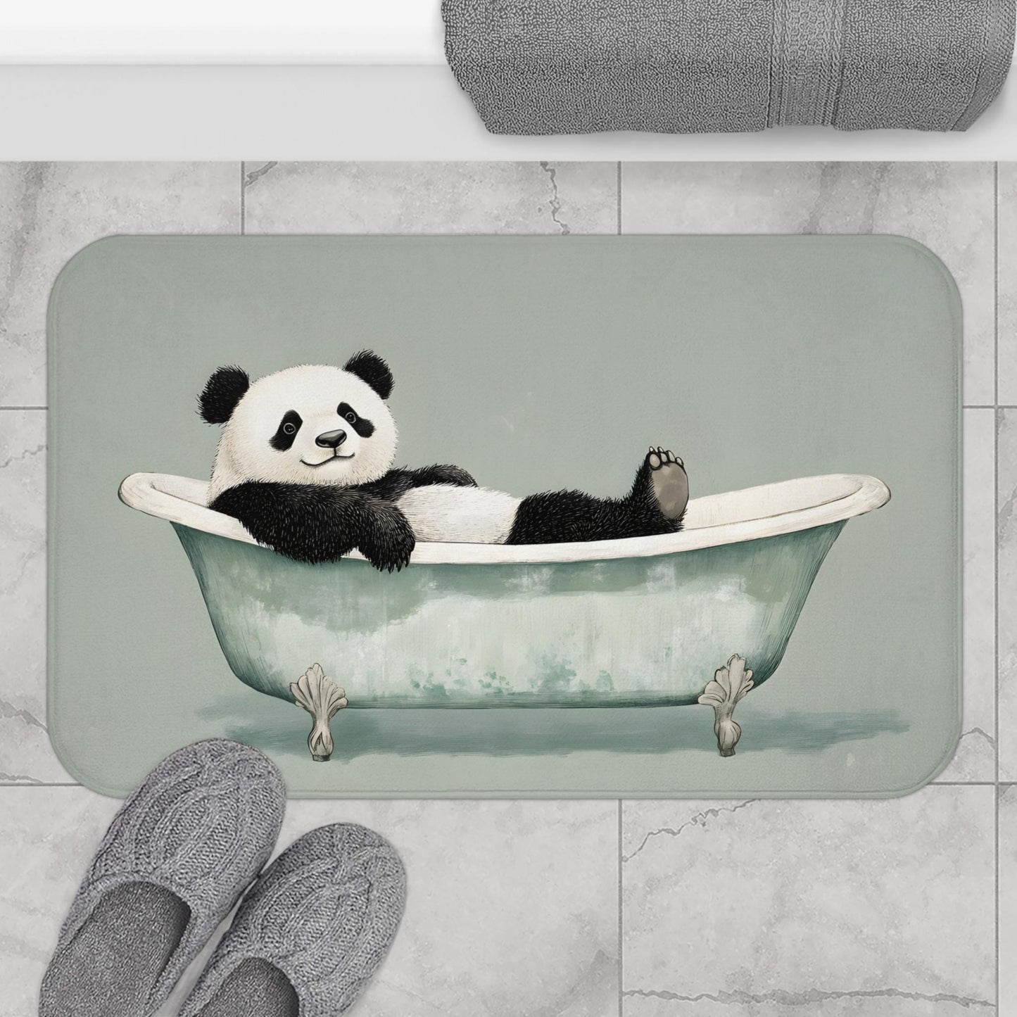 Panda Bath Mat – Cute Cozy Animal Bathroom Rug