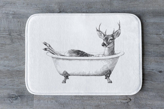 Deer Bath Mat – Woodland Forest Bathroom Rug