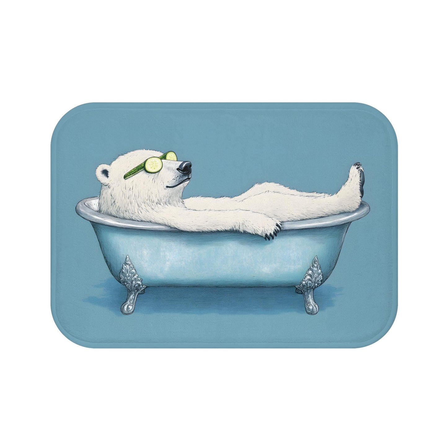Cute Polar Bear Bath Mat – Arctic Animal Bathroom Rug