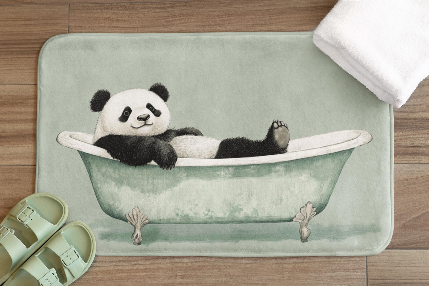 Panda Bath Mat – Cute Cozy Animal Bathroom Rug