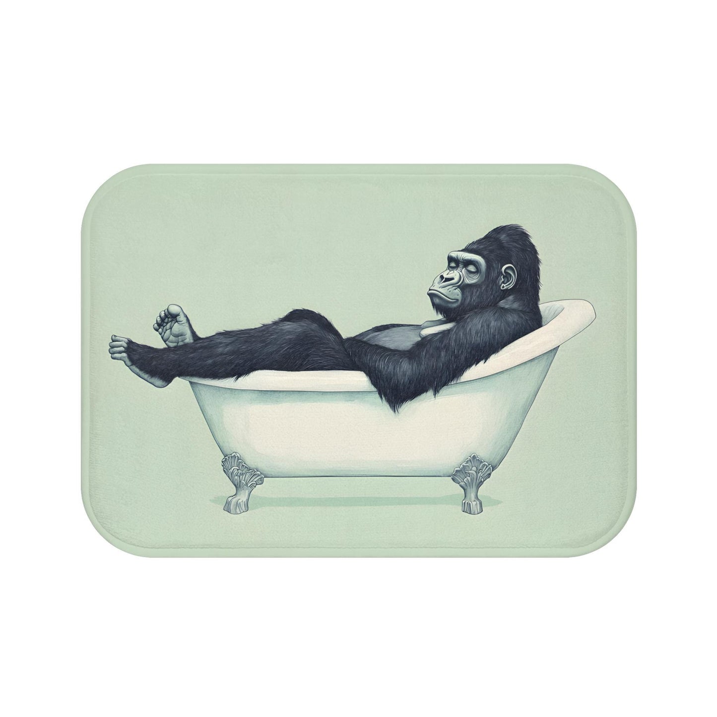 Gorilla Bath Mat – Jungle Animal Bathroom Rug, Safari Decor