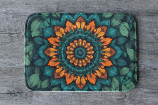 Mandala Bath Mat – Colorful Boho Bathroom Rug