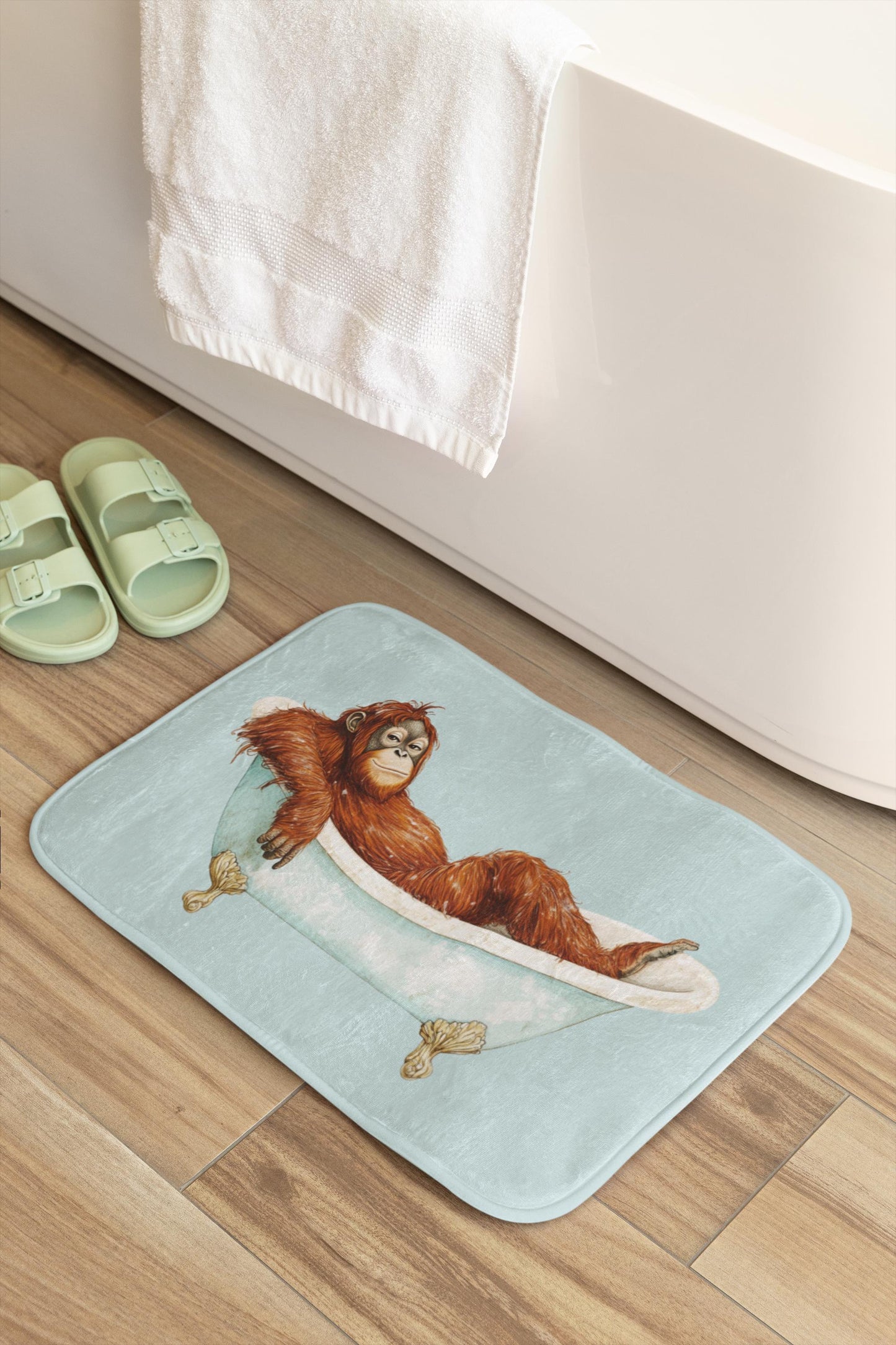 Orangutan Bath Mat – Funny Animal Bathroom Rug