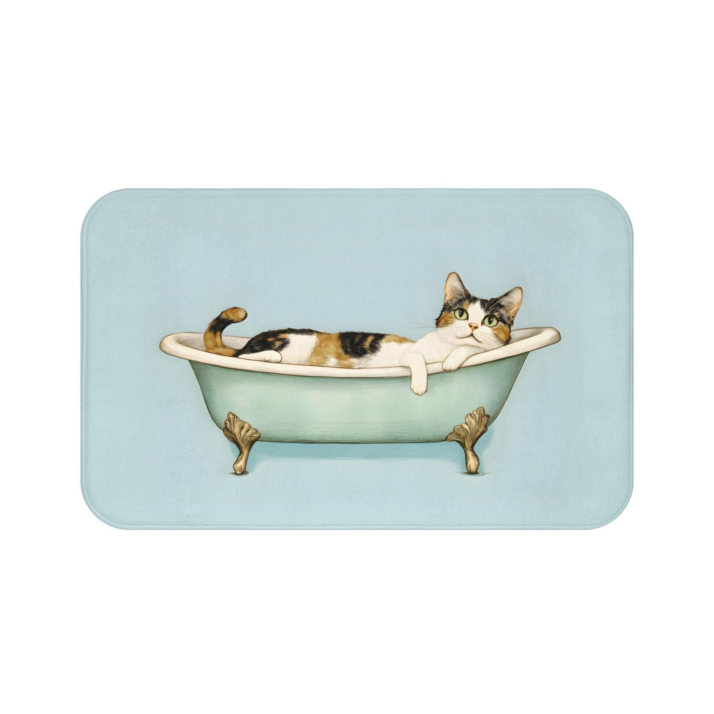 Cat Bath Mat – Cute Cat Bathroom Rug, Kitty Decor, Soft Non-Slip