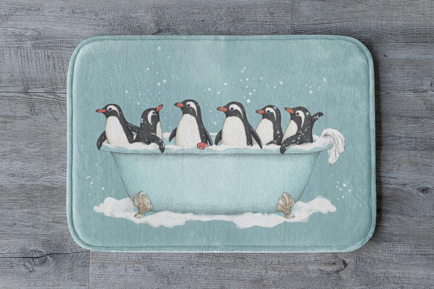 Penguin Bath Mat – Cute Winter Animal Bathroom Rug