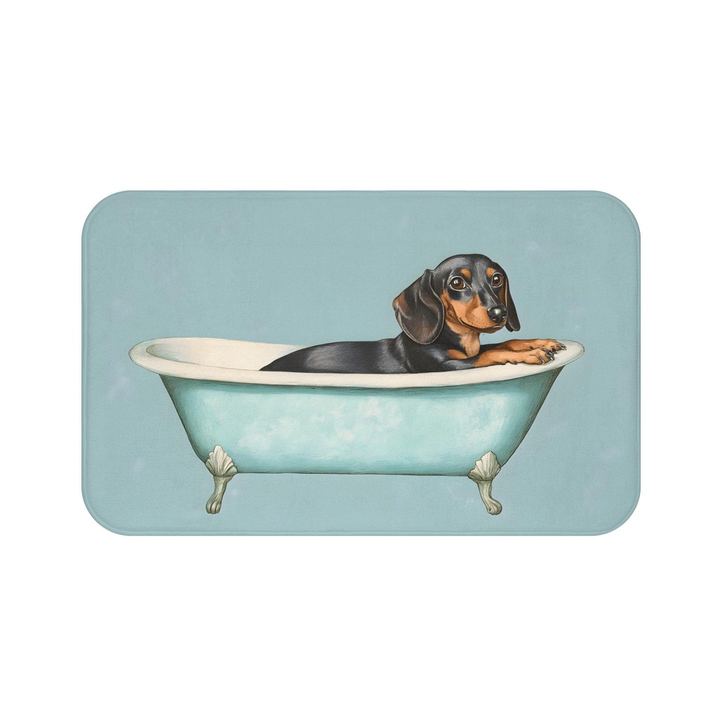 Cute Dachshund Bath Mat – Dog Lover Bathroom Decor