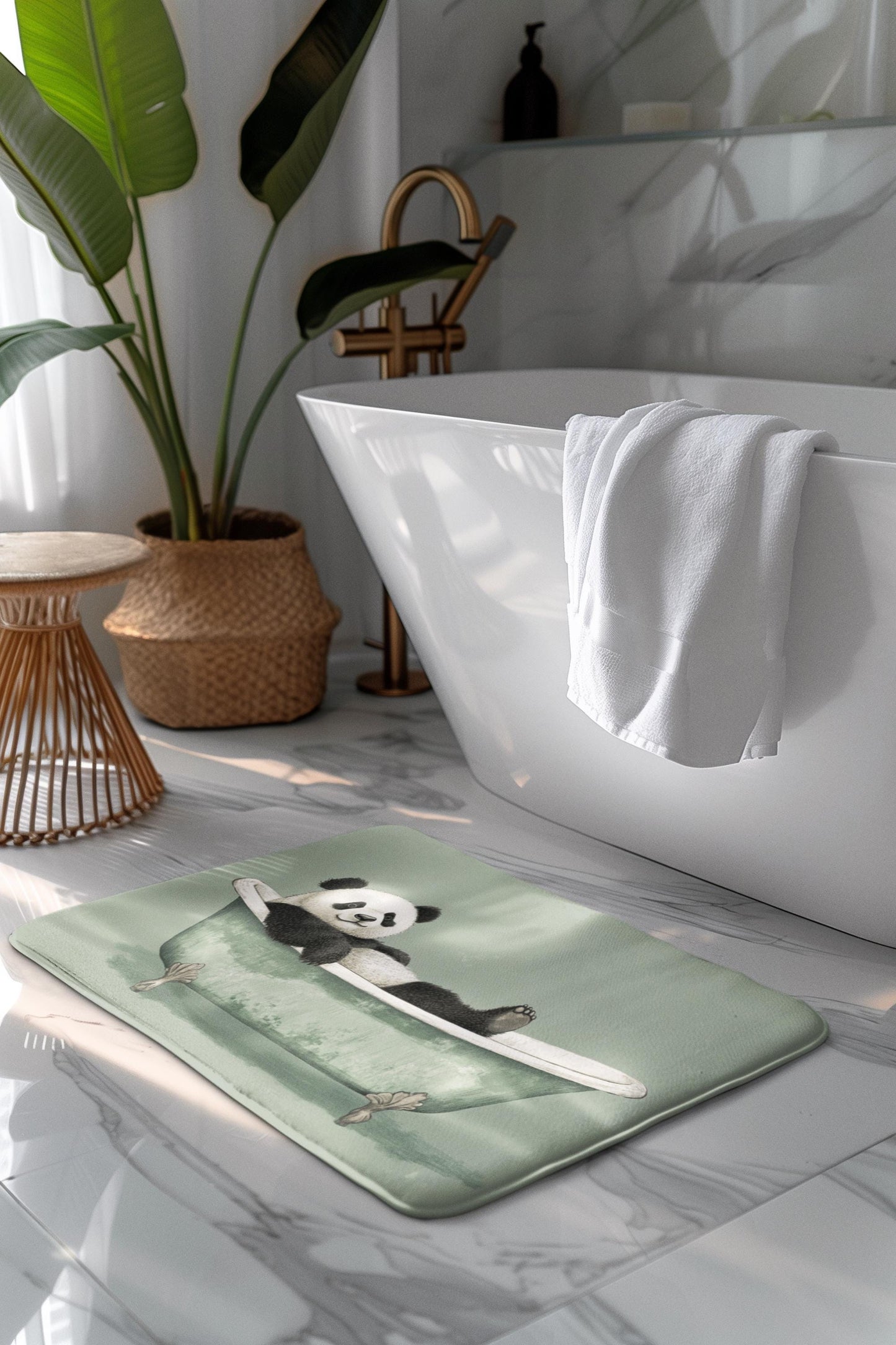 Panda Bath Mat – Cute Cozy Animal Bathroom Rug