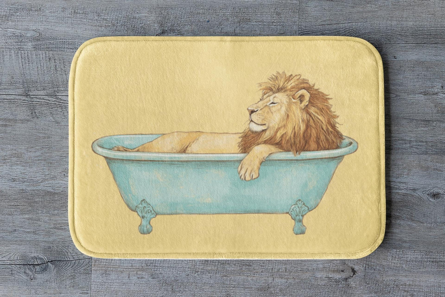 Lion Bath Mat – Majestic Safari Animal Rug, Bold Jungle Bathroom Decor