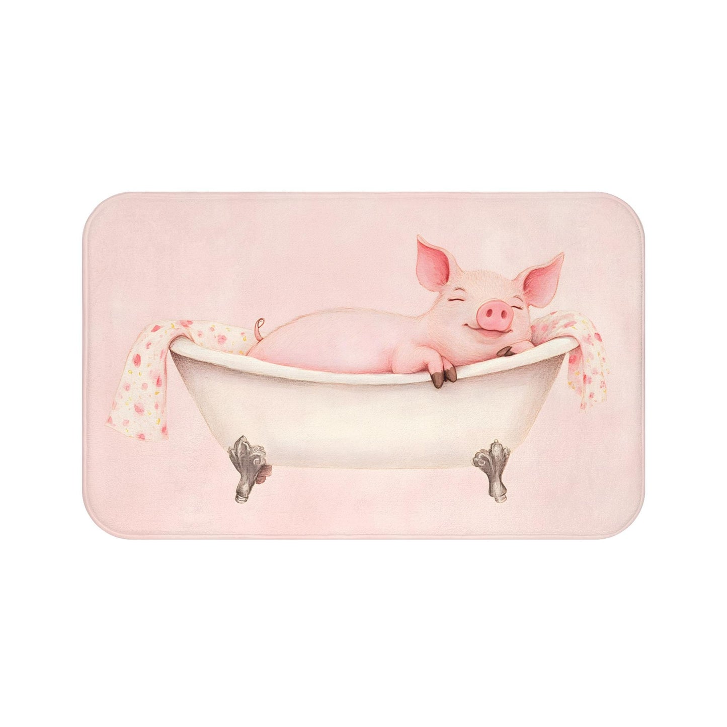 Pig Bath Mat – Funny Farm Animal Bathroom Rug