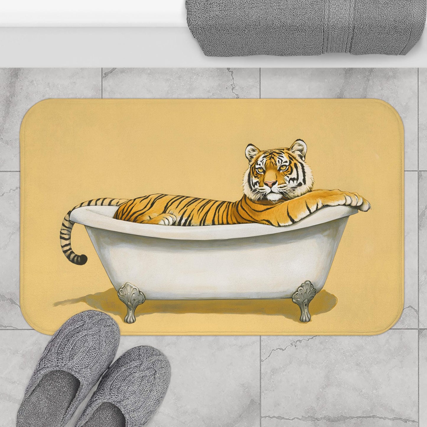 Tiger Bath Mat – Bold Jungle Animal Bathroom Rug