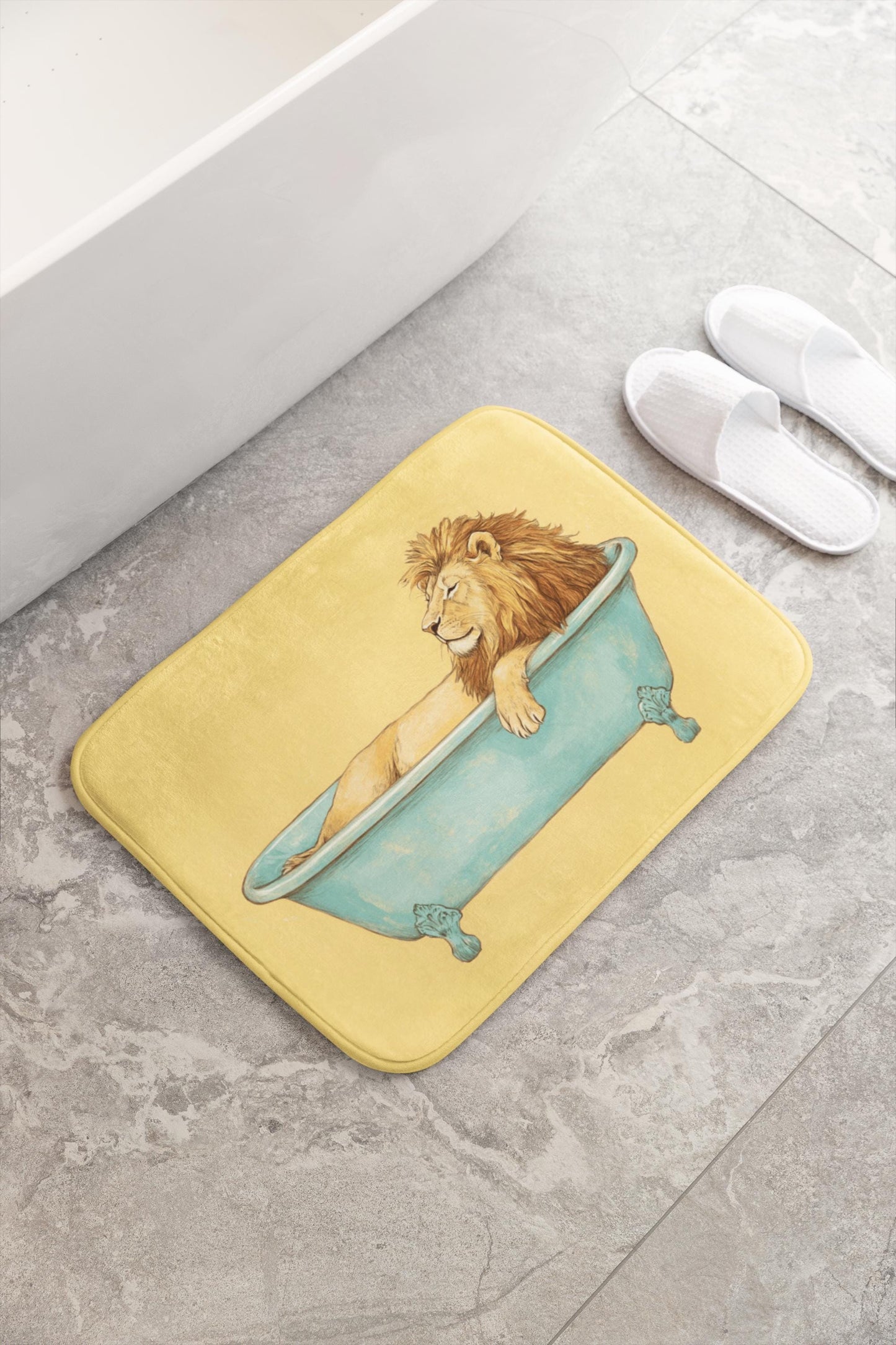 Lion Bath Mat – Majestic Safari Animal Rug, Bold Jungle Bathroom Decor