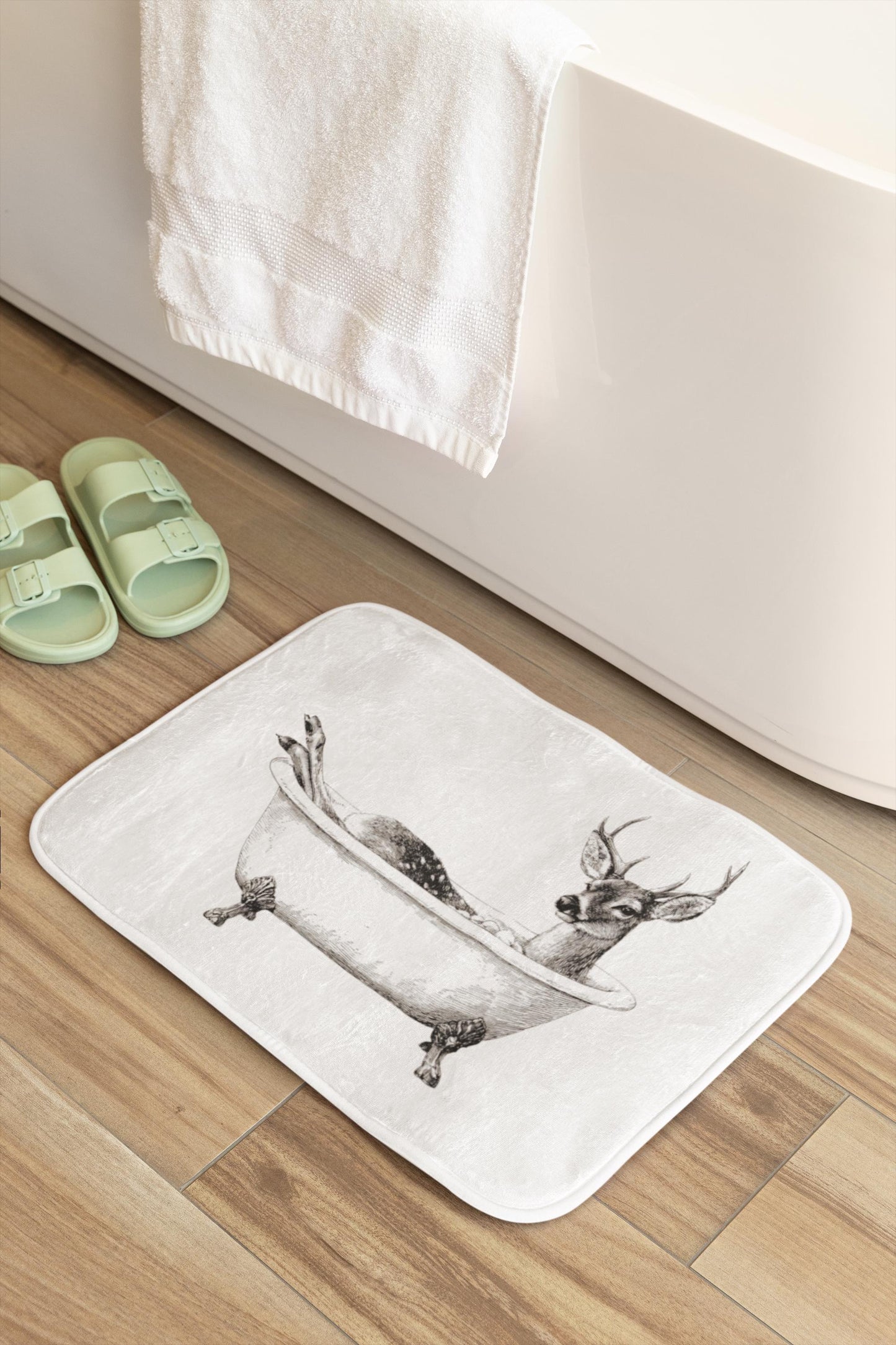Deer Bath Mat – Woodland Forest Bathroom Rug