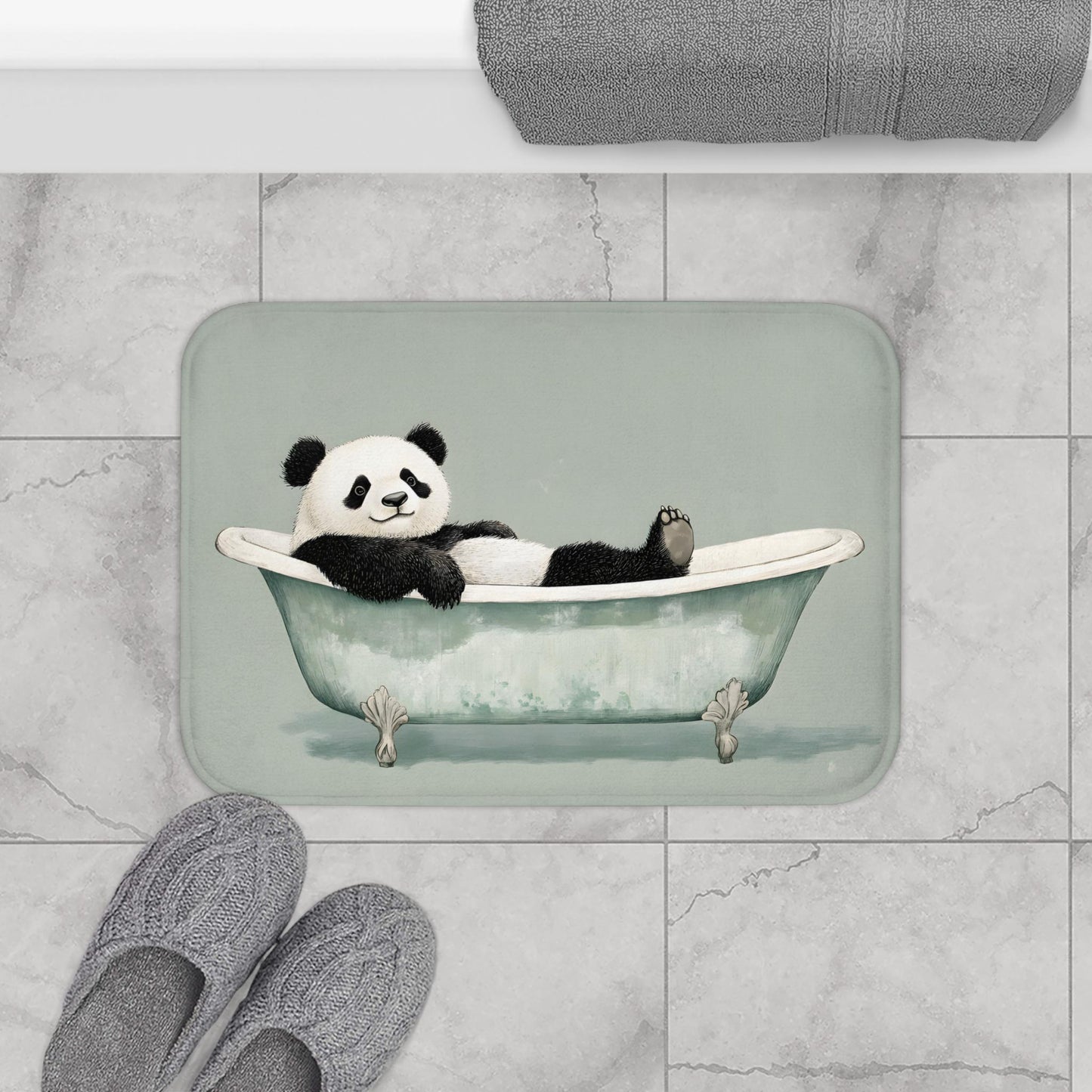 Panda Bath Mat – Cute Cozy Animal Bathroom Rug