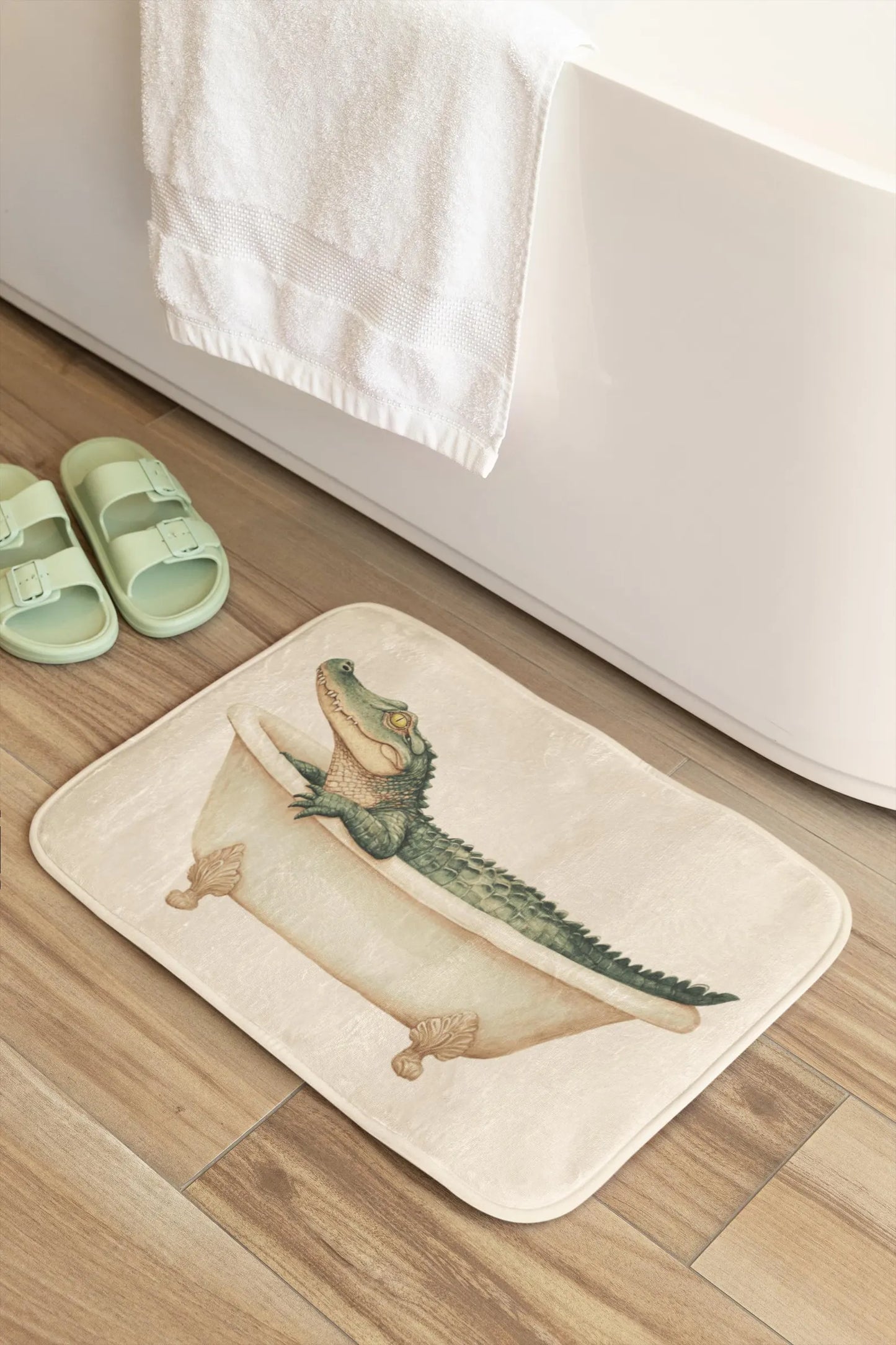 Alligator Bath Mat – Funny Animal Bathroom Rug