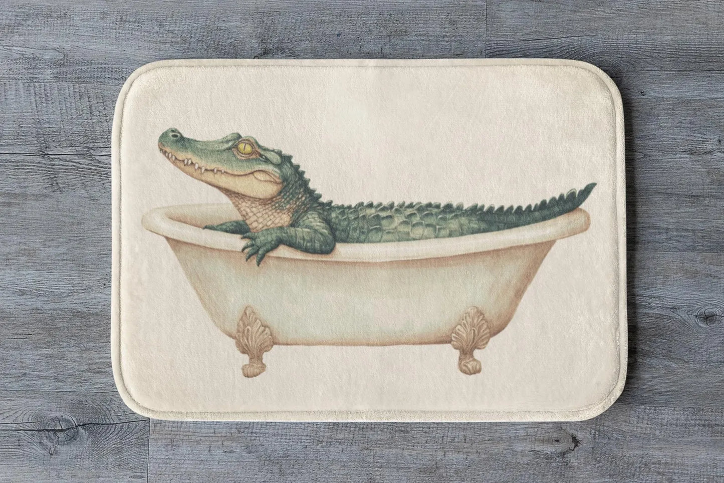 Alligator Bath Mat – Funny Animal Bathroom Rug