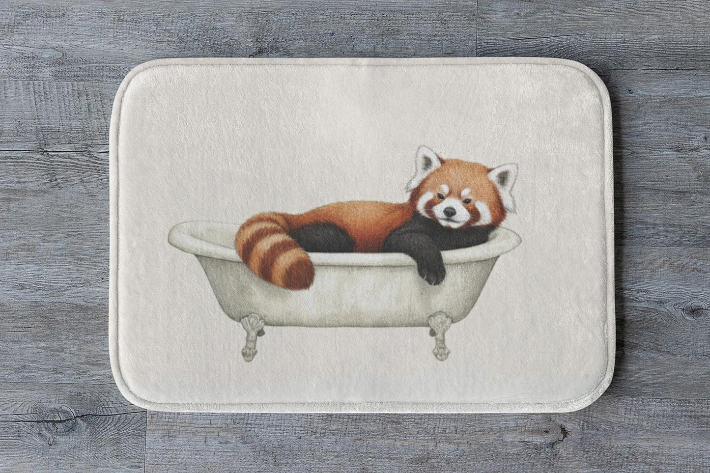 Red Panda Bath Mat – Cute Animal Bathroom Rug