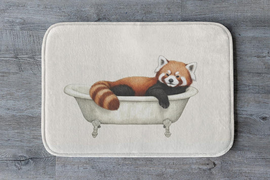 Red Panda Bath Mat – Cute Animal Bathroom Rug