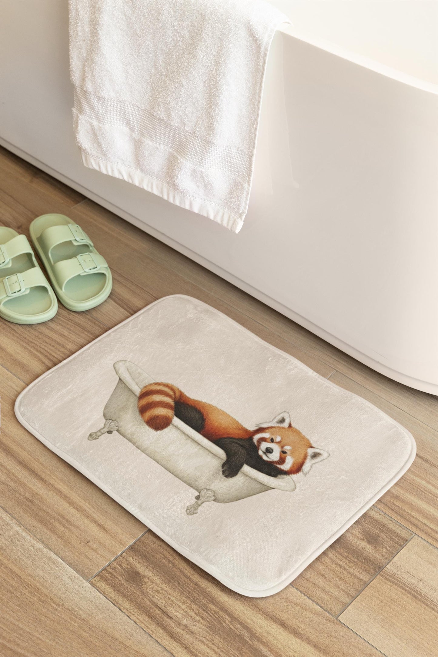 Red Panda Bath Mat – Cute Animal Bathroom Rug