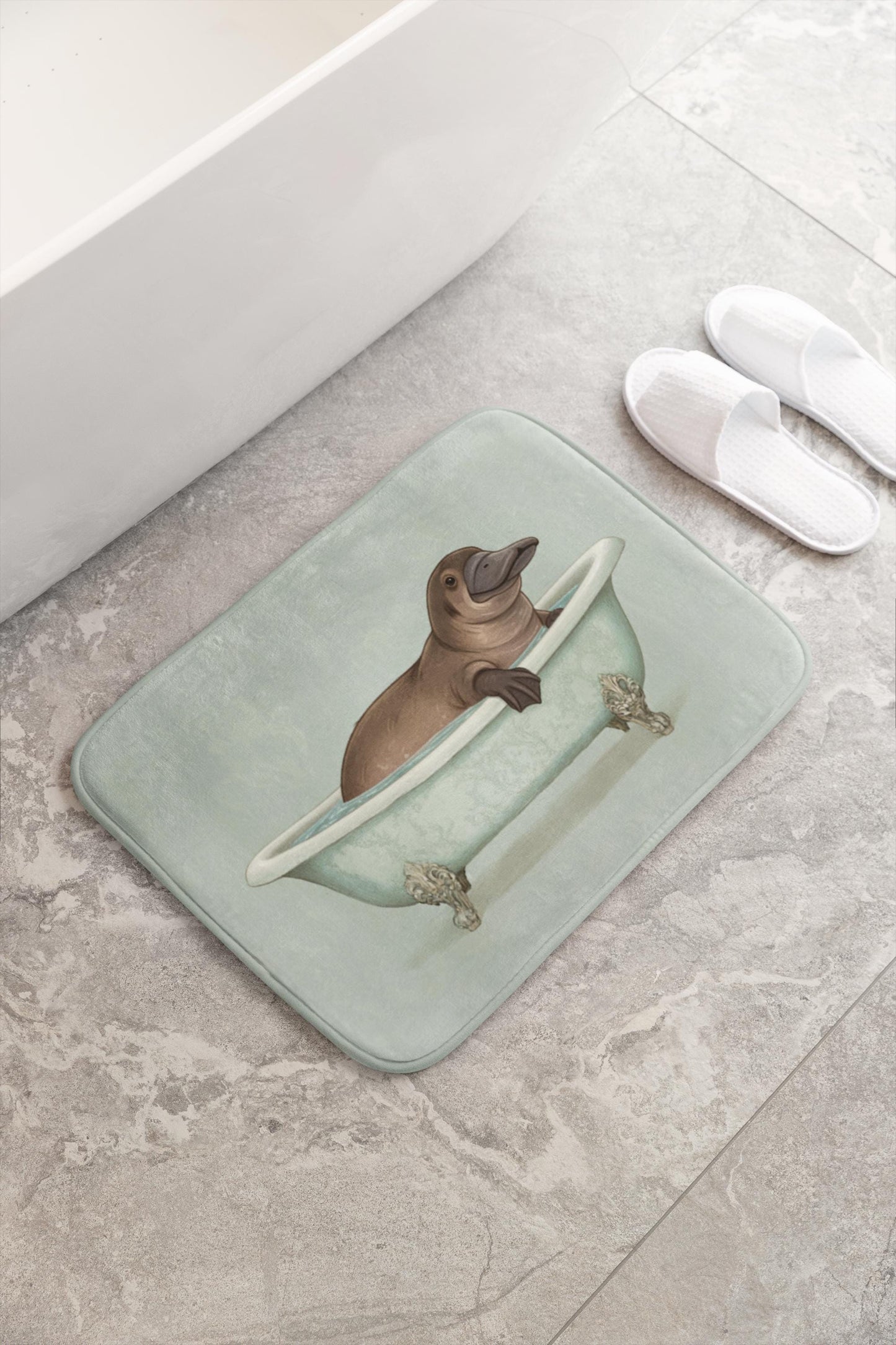 Platypus Bath Mat – Quirky Australian Animal Bathroom Rug