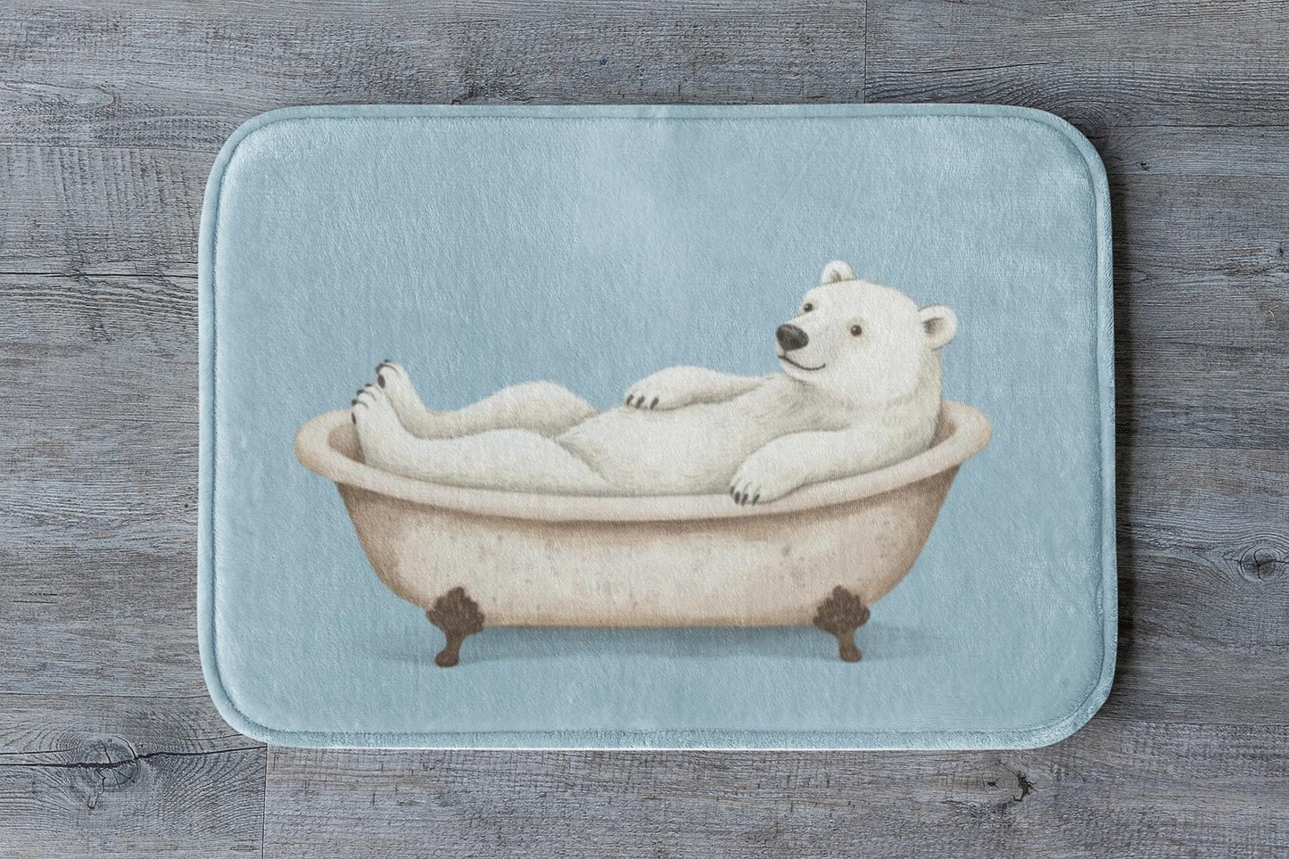 Polar Bear Bath Mat – Arctic Animal Bathroom Rug