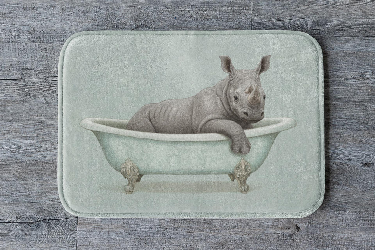 Rhino Bath Mat – Bold Safari Animal Bathroom Rug
