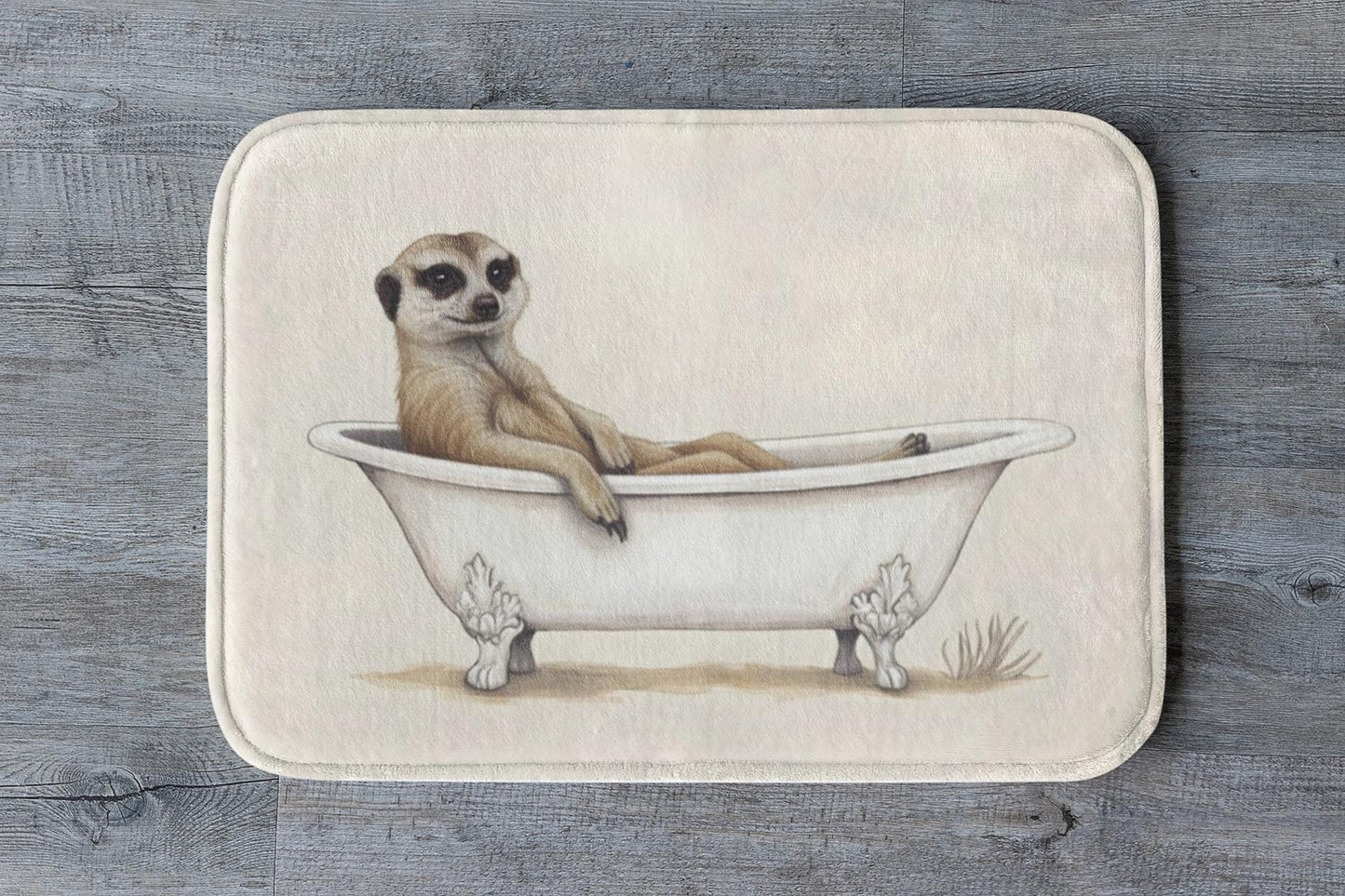 Meerkat Bath Mat – Funny Safari Animal Bathroom Rug
