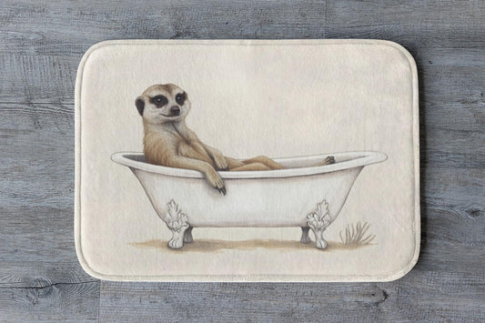 Meerkat Bath Mat – Funny Safari Animal Bathroom Rug