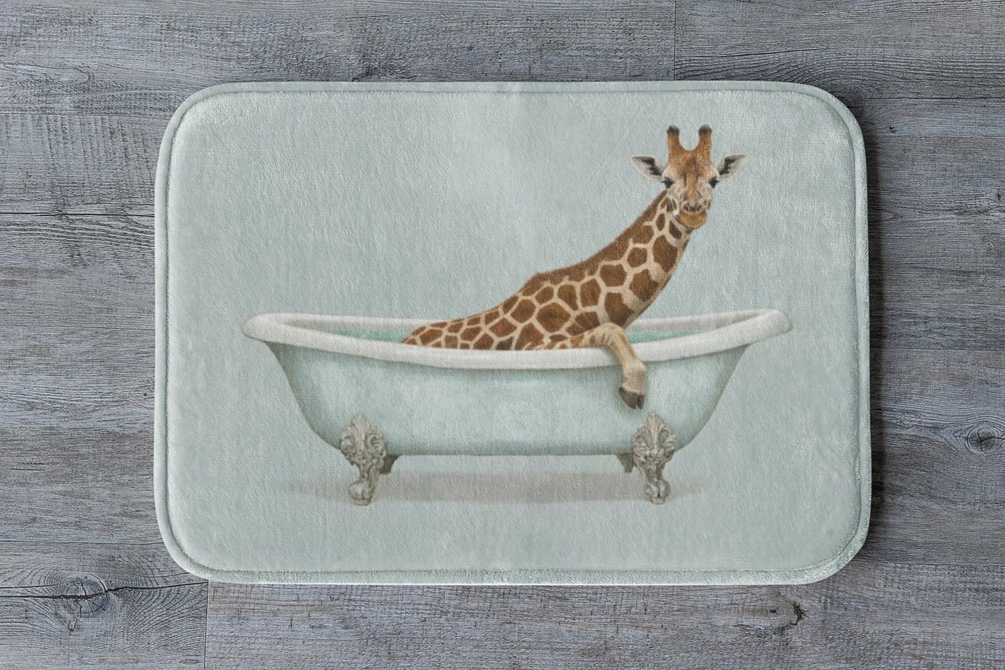 Giraffe Bath Mat – Whimsical Safari Bathroom Rug