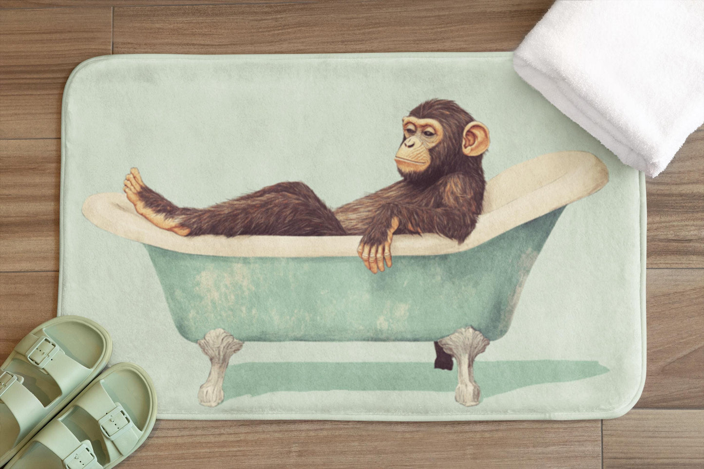 Chimpanzee Bath Mat – Jungle Animal Bathroom Rug