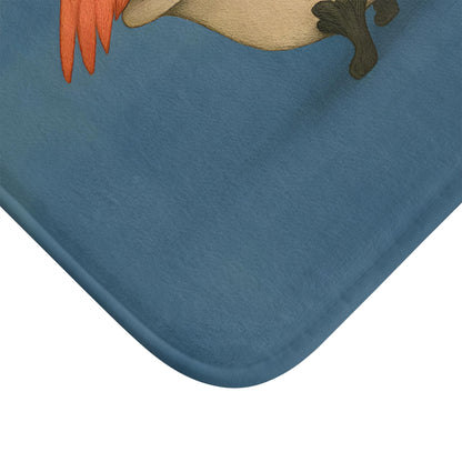 Flamingo Bath Mat – Funny Pink Bird Tropical Bathroom Rug
