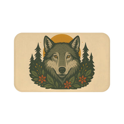 Wolf Bath Mat – Wild Animal Bathroom Rug