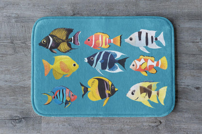 Tropical Fish Bath Mat – Colorful Ocean Rug