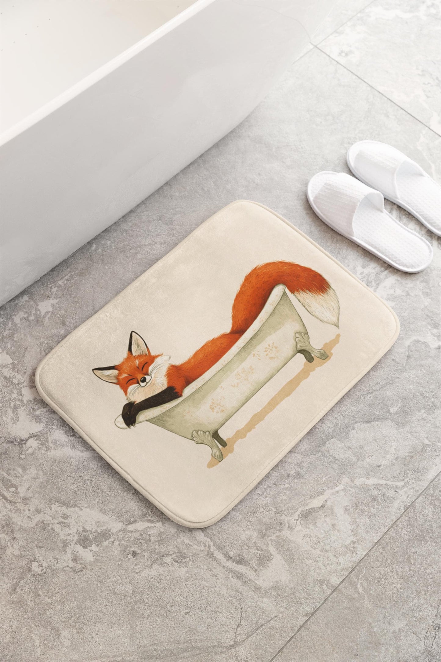 Fox Bath Mat – Woodland Animal Bathroom Rug