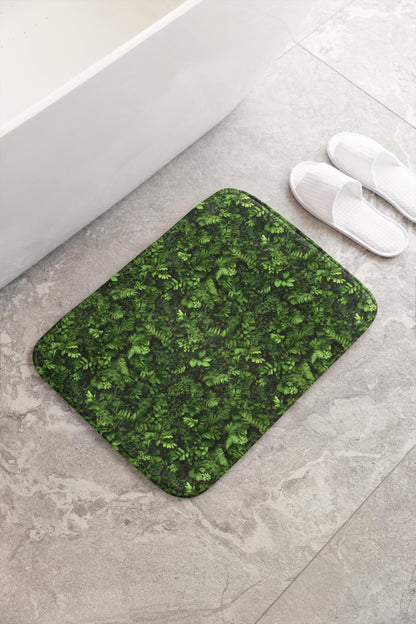 Moss Bath Mat – Green Botanical Bathroom Rug with Nature Design