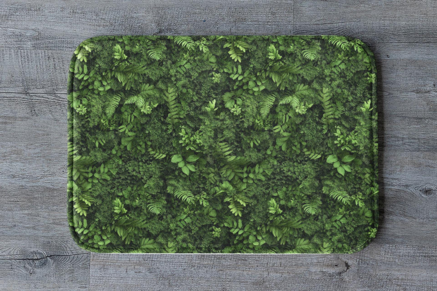 Moss Bath Mat – Green Botanical Bathroom Rug with Nature Design