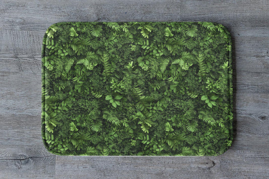 Moss Bath Mat – Green Botanical Bathroom Rug with Nature Design