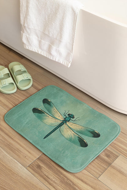 Dragonfly Bath Mat – Artistic Insect Bathroom Rug