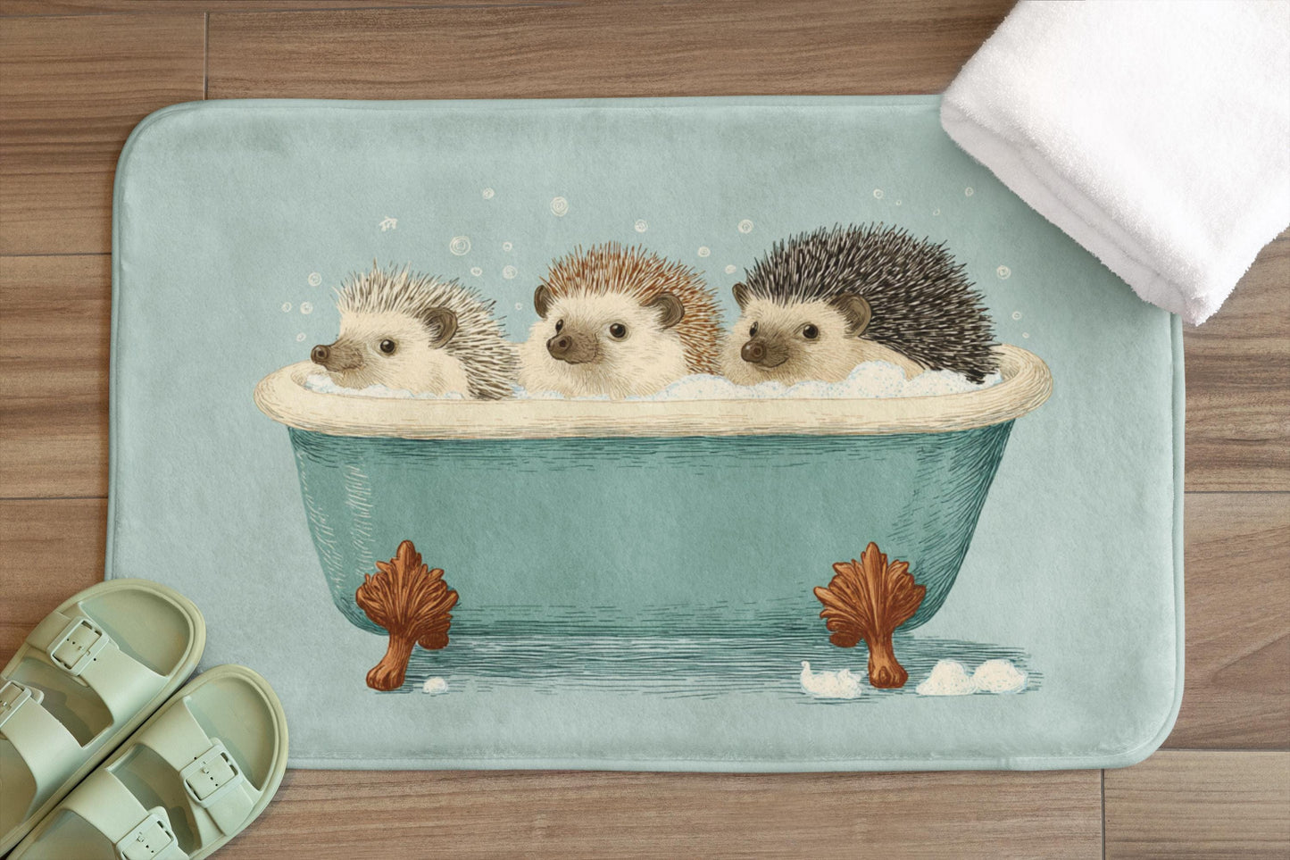 Hedgehog Bath Mat – Cute Woodland Animal Rug