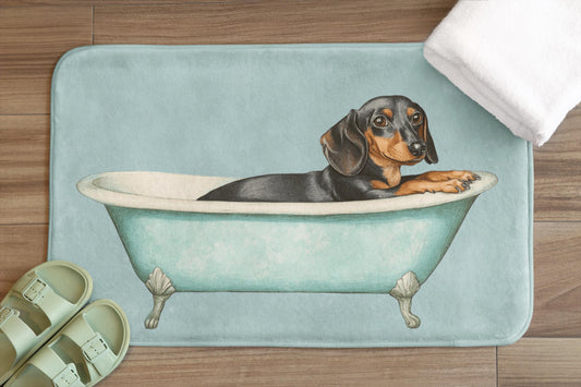 Cute Dachshund Bath Mat – Dog Lover Bathroom Decor