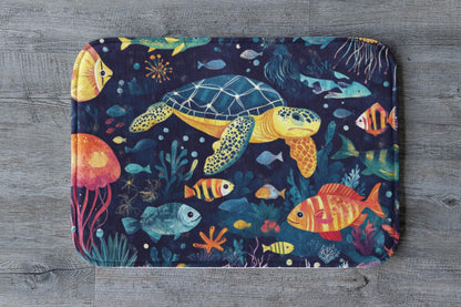 Sea Turtle Bath Mat – Ocean Bathroom Rug